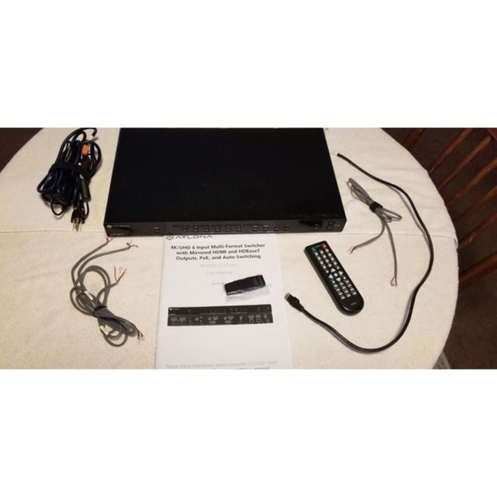 Atlona AT-UHD-CLSO-601 4K/UHD 6-Input‎ Multi-Format Switcher w/ Remote Manual